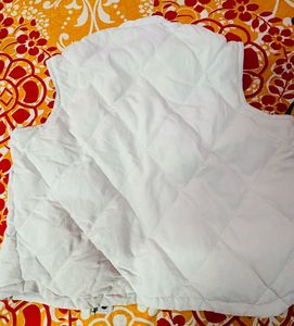 Sleeveless Branded New White Jacket