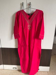 V Neck Kurta Pant Dupatta Set