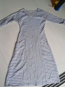 Black And White Anarkali Kurti