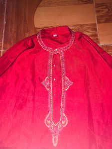 Elegant Maroon Kurta with Embroidery