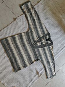 Striped V-Neck Sweater Top