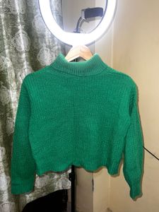 Emerald Green Knit Turtleneck