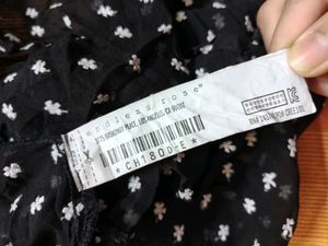Endless Rose Women Black Polka Dot Dress With Belt