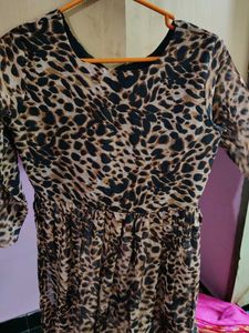 Leopard Print Midi Dress