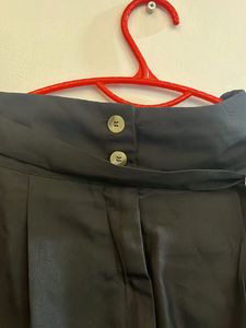 Black Belted High-Waisted Shorts