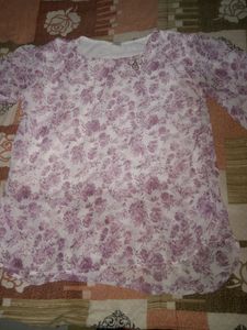 Red And White Colour Top For Girls