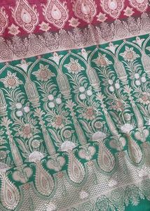 Elegant Green &amp; Red Saree