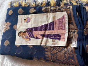 Elegant Navy Blue Saree