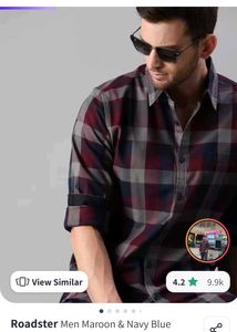 Red &amp; Grey Checkered Shirt ( Used twice only)