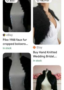 H&amp;M Fluffy Black Cropped Cardigan