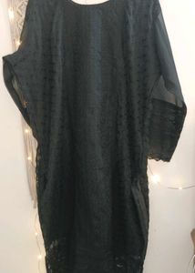 Black Chikankari Kurta 3XL