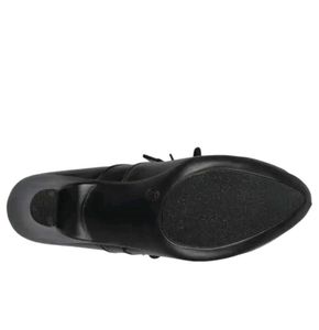 Classic Black Lace-Up Heels