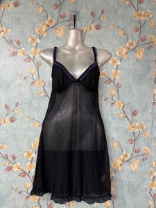 Black Lace Mesh Slip