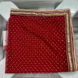 Heavy Red Chunni Dupatta