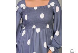 Polka Dot Smocked Maxi Dress