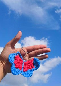 Crochet Butterfly Keychain - Handmade