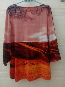 Plus Size Multicolour Stylish Sleeves Top For Girl