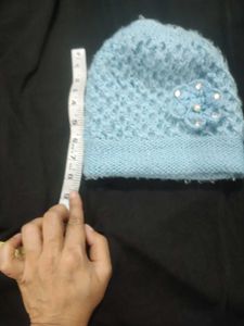 Light Blue Knit Beanie