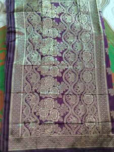 Purple Banarasi Silk Saree