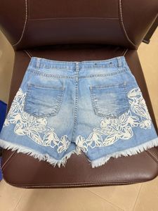 Boho-Chic Embroidered Denim Shorts