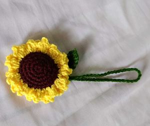 Crochet Sunflower Charm