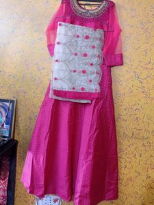 One Piece Gown With Dupatta