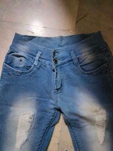 Classic Blue Torn Jeans