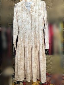 Patterned Midi Shirt Dress