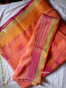 Tissue Cotton Fancy Saree For Occasion With Blouse