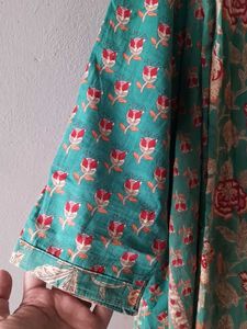 Floral Green Kurta Set