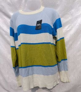 Stylish Striped Knit Sweater