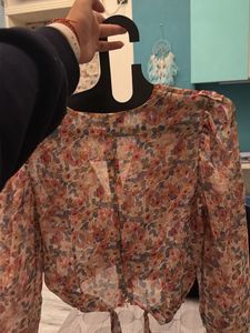 Floral Ruffle Crop Top