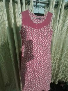Cute Pink Heart Design Short Night Dress