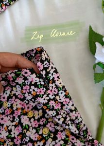Floral Corset Top &amp; A-Line Skirt Set