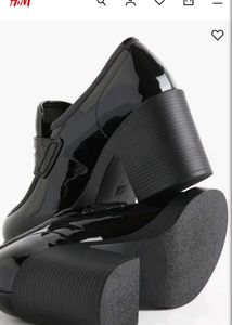 H&amp;M Black Heeled Loafers