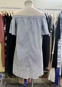 Striped Off-Shoulder Dress