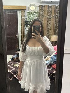 Street Style Store Trending White Dress Tie Up