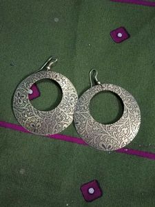 Boho Chic Etched Hoop Earrings