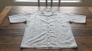 Loose Fit White Lace Shirt