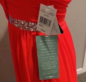 City Triangles Prom Dress Bright Pink Beaded Gown