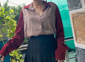 Chic Two-Tone Blouse