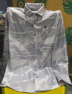 Patterned Button-Down Shirt