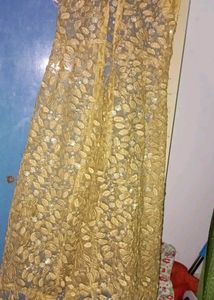 Golden Shrug With Frock