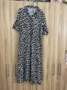 Leopard Print Midi Dress