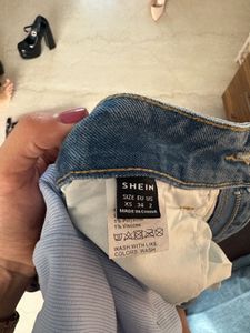 denim long skirt