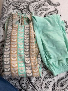 elegant cotton kurta pant set