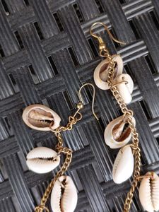 Cowrie Shell Dangle Earrings