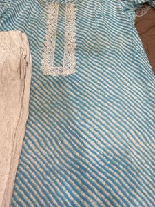 Plus Size Cotton Kurti And Palazzo