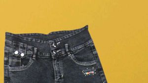 M@99 Size-26 Trendy Black Wide Leg Jeans