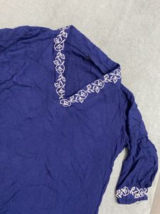 Womens blue short kurti
